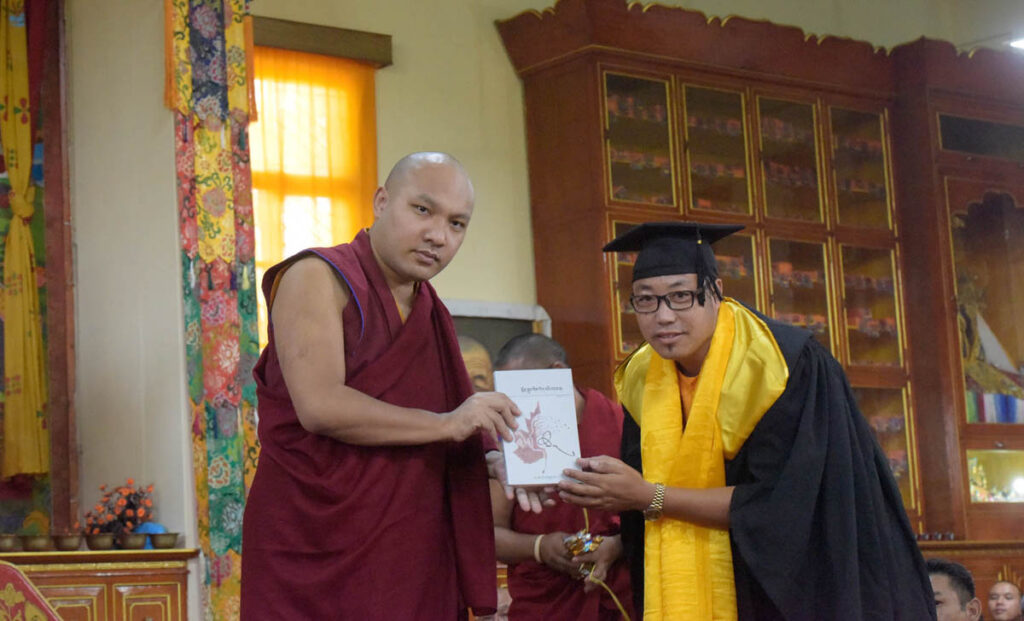 His Holiness the Karmapa inaugurating students book