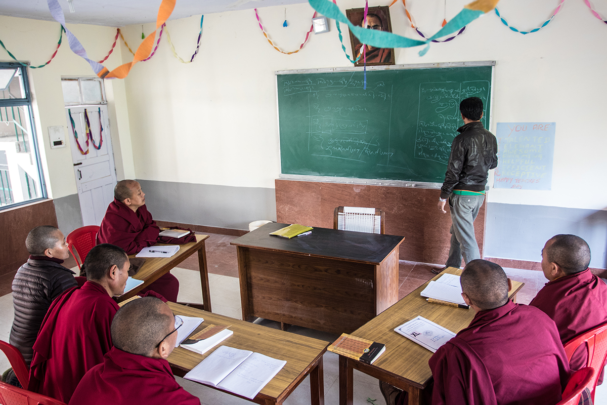 Teaching in Tibetan classroom